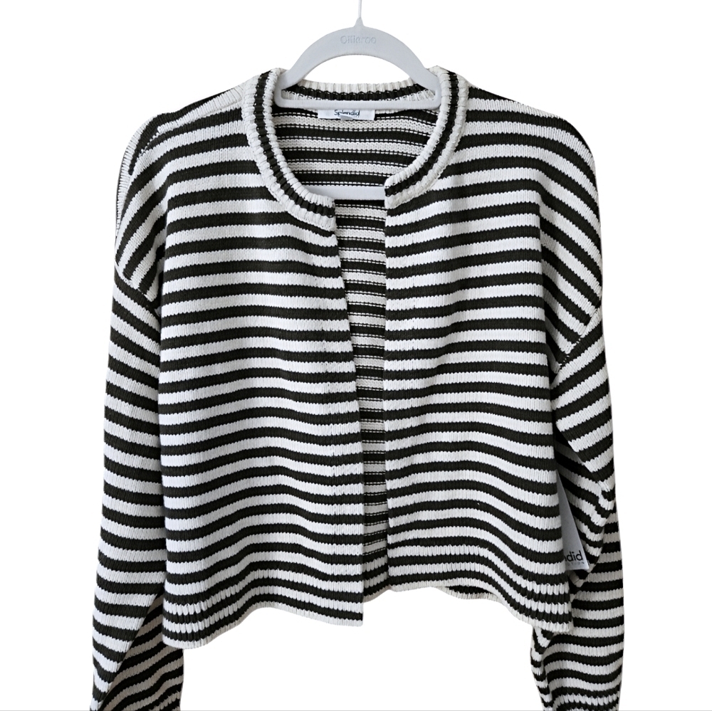 NWT SPLENDID Striped Lily Open Front Cardigan Women's